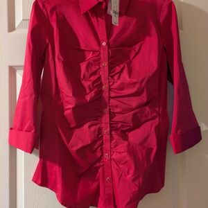 Women's Pink Button-Up Top